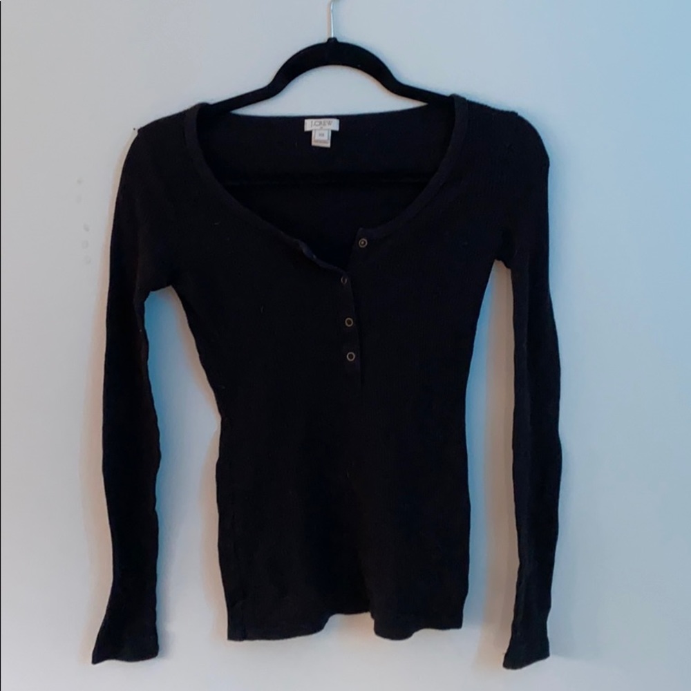 🌟Jcrew black waffle t shirt🌟
